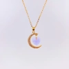 A titanium steel necklace of the same style as Douyin, with a touch of light luxury and a moon heart pendant. It features an ins style and an extremely ethereal design. (Single pendant without chain) Application Scenario